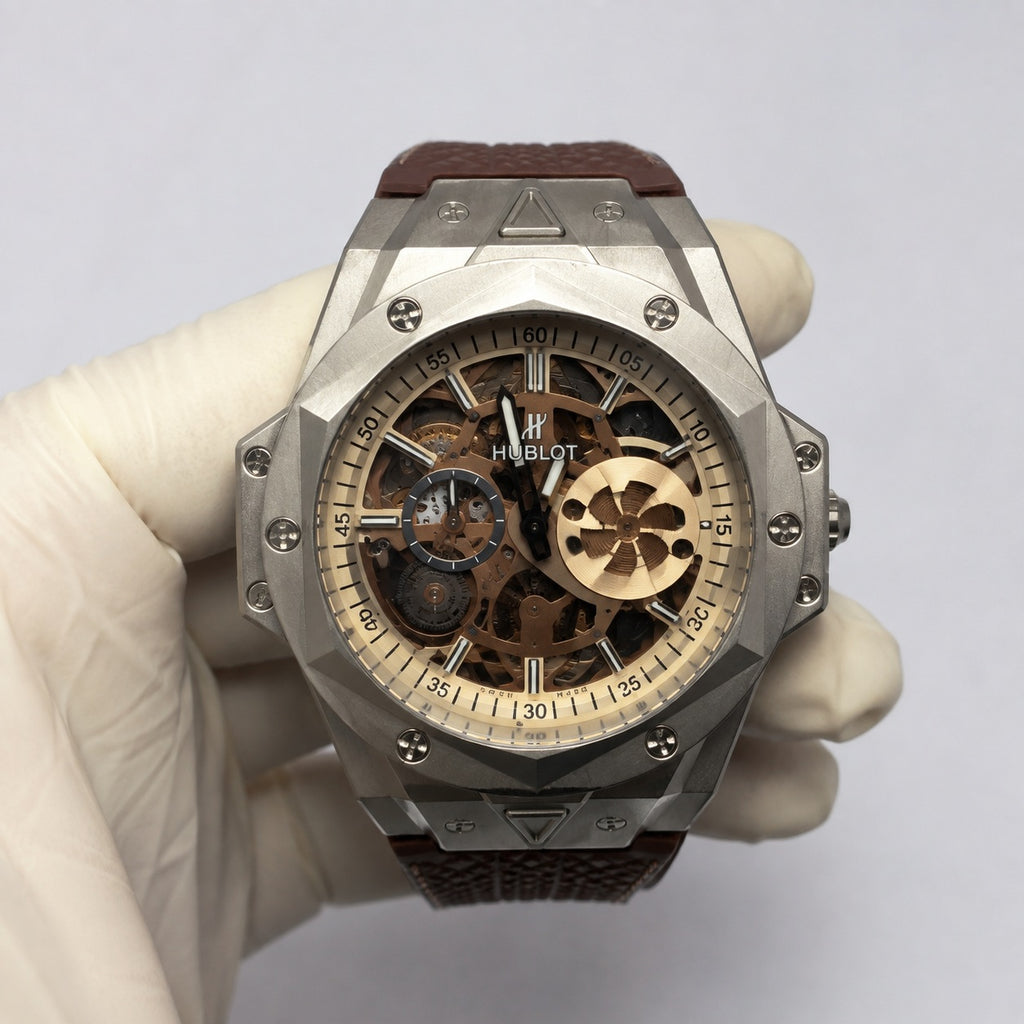 Hublot Geneve Skeleton Chronograph Luxury Watch