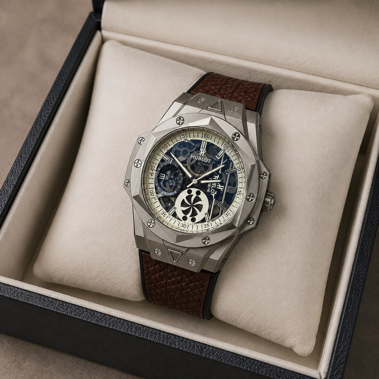 Hublot Geneve Skeleton Chronograph Luxury Watch