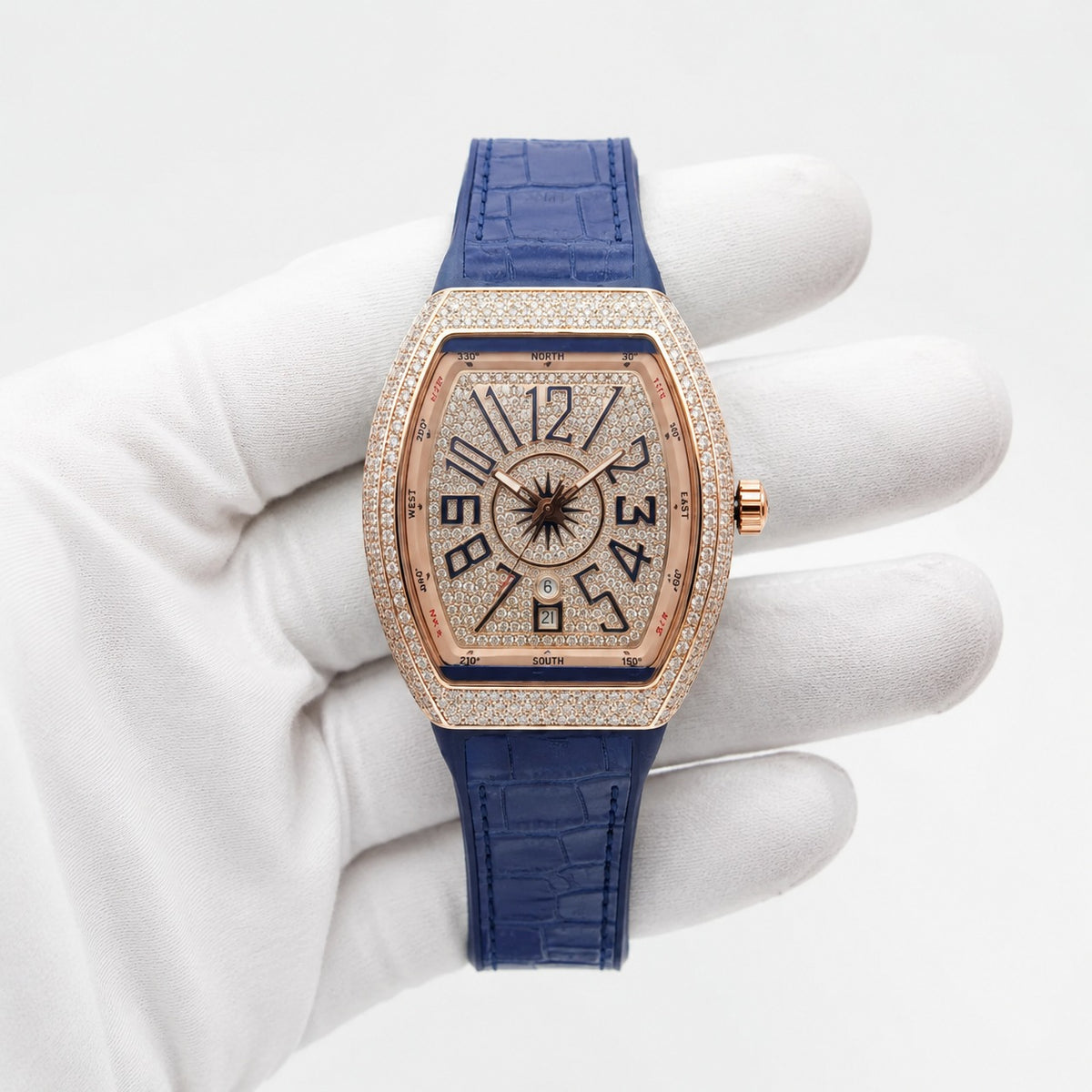 V-Luxe Tonneau Diamond Dial Watch.