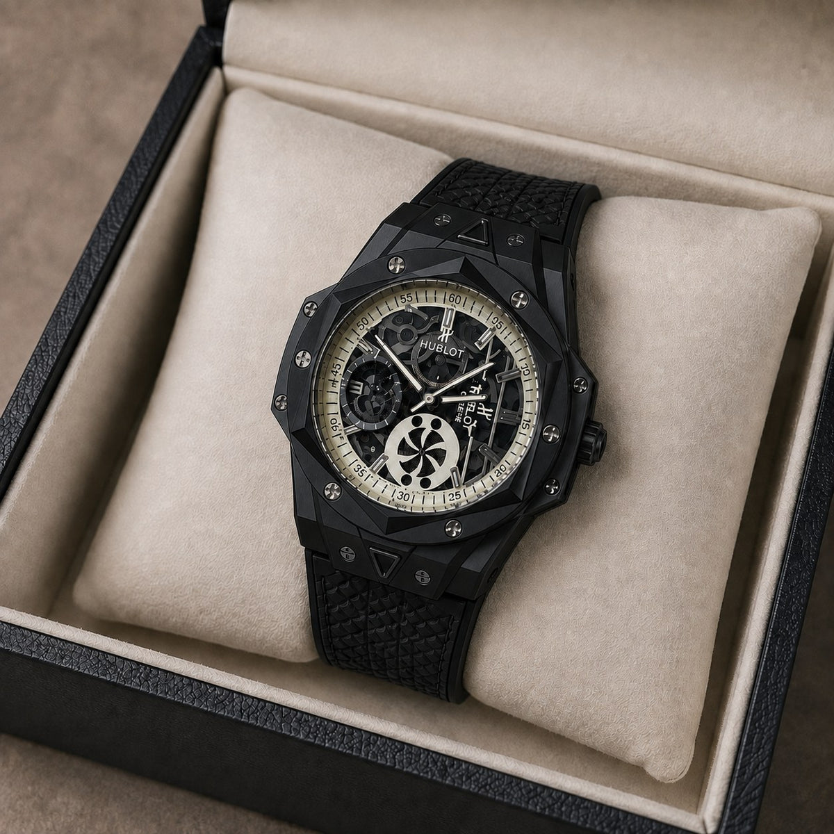 Hublot Geneve Skeleton Chronograph Luxury Watch